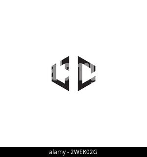 LC abstract concept in high quality professional design that will print well across any print media Stock Vector