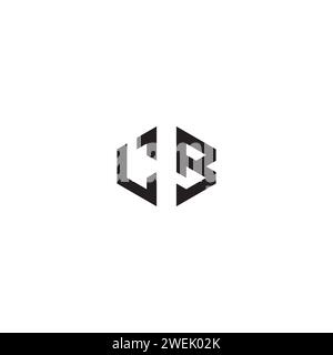 LB abstract concept in high quality professional design that will print well across any print media Stock Vector