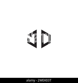 JD abstract concept in high quality professional design that will print well across any print media Stock Vector