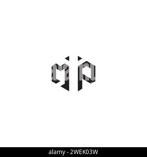 MP abstract concept in high quality professional design that will print well across any print media Stock Vector