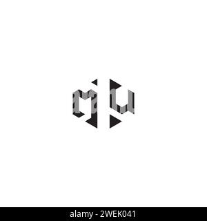 MU abstract concept in high quality professional design that will print well across any print media Stock Vector