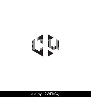 LU abstract concept in high quality professional design that will print well across any print media Stock Vector