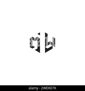 MW abstract concept in high quality professional design that will print well across any print media Stock Vector
