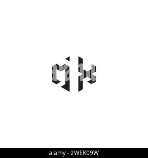 MX abstract concept in high quality professional design that will print well across any print media Stock Vector