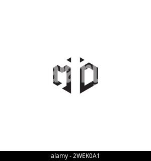 MO abstract concept in high quality professional design that will print well across any print media Stock Vector