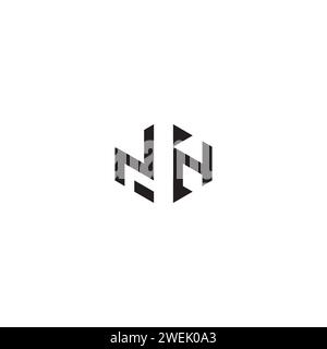 NN abstract concept in high quality professional design that will print well across any print media Stock Vector