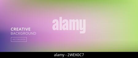 Green and purple color gradient banner background Stock Vector