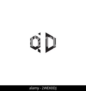 QD abstract concept in high quality professional design that will print well across any print media Stock Vector
