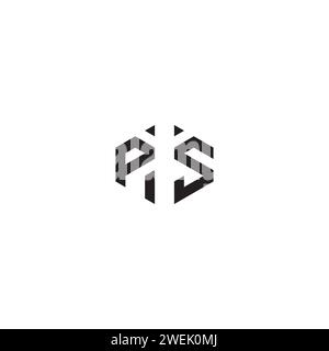 PS abstract concept in high quality professional design that will print well across any print media Stock Vector