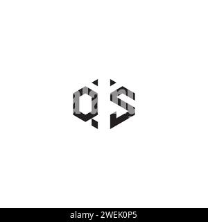 QS abstract concept in high quality professional design that will print well across any print media Stock Vector