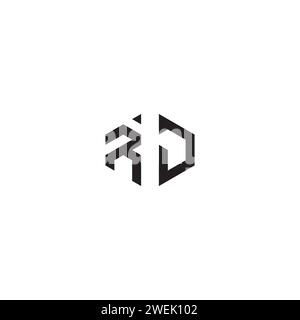 RJ abstract concept in high quality professional design that will print well across any print media Stock Vector