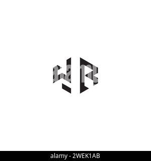 WR abstract concept in high quality professional design that will print well across any print media Stock Vector
