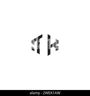 TK abstract concept in high quality professional design that will print well across any print media Stock Vector