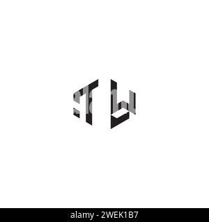 TW abstract concept in high quality professional design that will print well across any print media Stock Vector