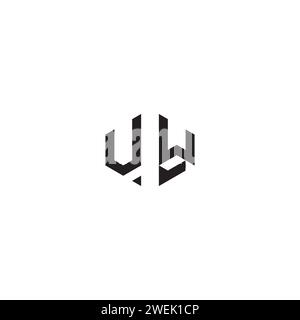 UW abstract concept in high quality professional design that will print well across any print media Stock Vector