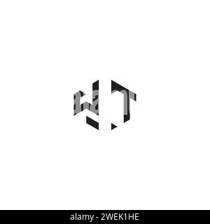 WT abstract concept in high quality professional design that will print well across any print media Stock Vector
