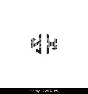 YX abstract concept in high quality professional design that will print well across any print media Stock Vector