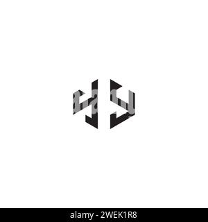 YY abstract concept in high quality professional design that will print well across any print media Stock Vector