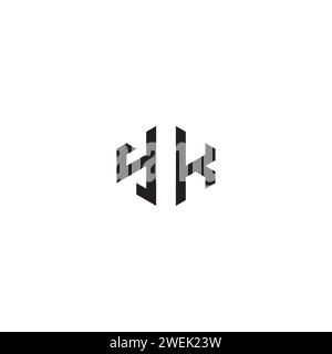 YK abstract concept in high quality professional design that will print well across any print media Stock Vector