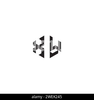 XW abstract concept in high quality professional design that will print well across any print media Stock Vector