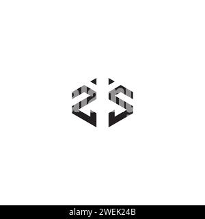ZS abstract concept in high quality professional design that will print well across any print media Stock Vector