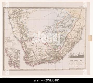 Map of South Africa with the former Cape Colony, Carl Jungmann, 1867 ...