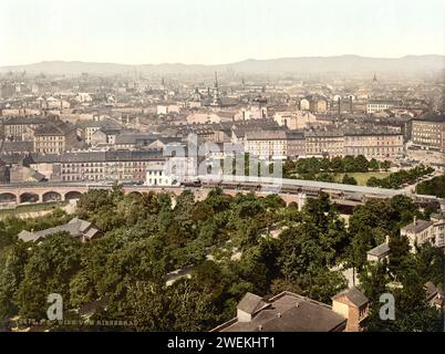 Overview of the city of Vienna, Austria, ca. 1890-1900 Stock Photo