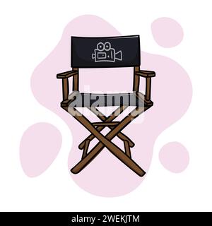 Hand drawn film director's chair Stock Vector