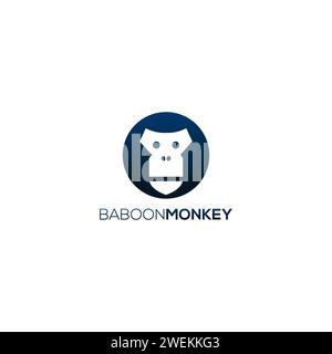 Baboon Monkey Logo Symbol. monkey Head Logo Stock Vector