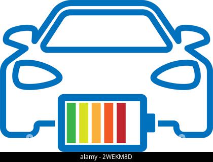 Electric car icon logo design illustration Stock Vector
