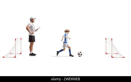 Two Goals Two mini soccer goals isolated on white background Stock Photo - Alamy