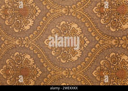 Background image - vintage paper wallpaper with floral pattern. Stock Photo