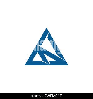 letter n triangle simple geometric logo vector Stock Vector