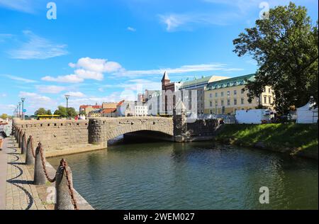 Petri Bridge in the old town of Malmo, Sweden Stock Photo