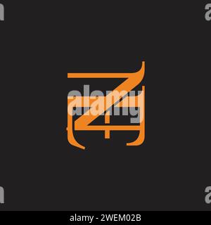 letter zm abstract linked geometric logo vector Stock Vector