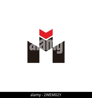 letter im simple geometric colorful logo vector Stock Vector