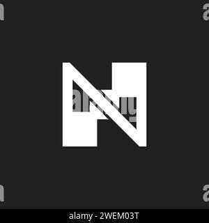 letter n overlap squares logo vector Stock Vector