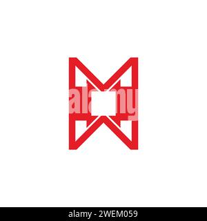letter mw arrow linked geometric logo vector Stock Vector