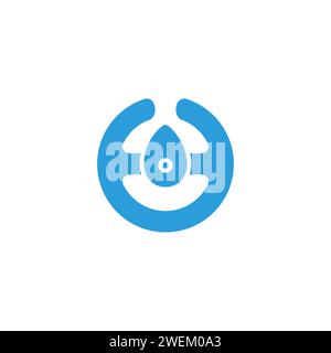 water boat ship steering wheel logo vector Stock Vector