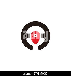 steering wheel pin location symbol vector Stock Vector