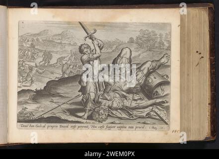 David onthoofdt Goliat, Hans Collaert (I) (attributed to), after ...