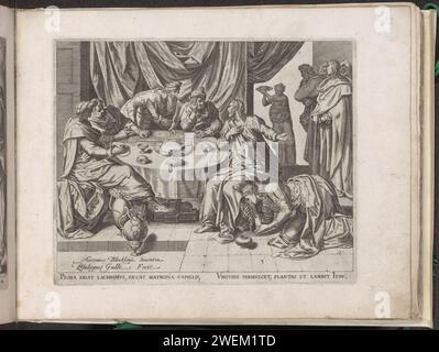 Maria Magdalena Oints the feet of Christ, Adriaen Collaert, After ...