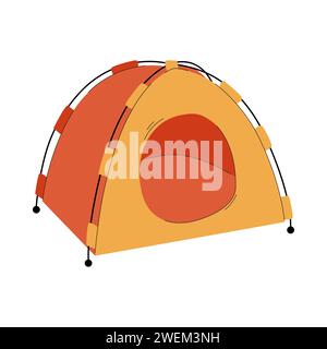 A house, a cot for a cat or dog. A pet care item. A flat vector illustration isolated on a white background Stock Vector