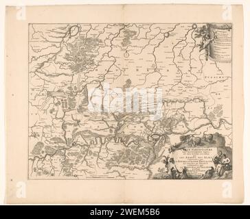 Map with the positions of the Allies and the French at the siege of ...