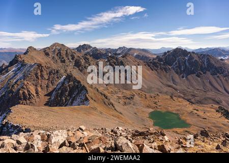 Rugged Mountain Peaks in the Eagles Nest Wilderness, Colorado Stock Photo