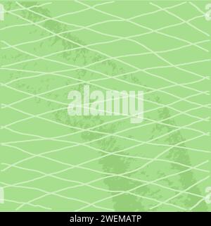 Hand drawn grid. doodle green, grey plaid pattern. Check, square background with texture. Line art freehand grid vector outline texture. Stock Vector