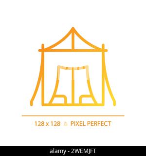 Desert bedouin tent gradient linear vector icon Stock Vector