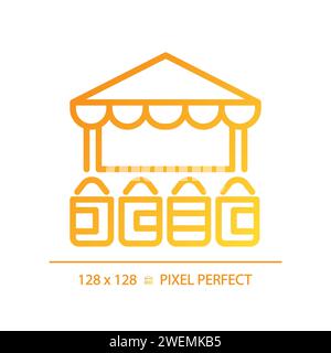 Traditional spices and herbs arabic market gradient linear vector icon Stock Vector
