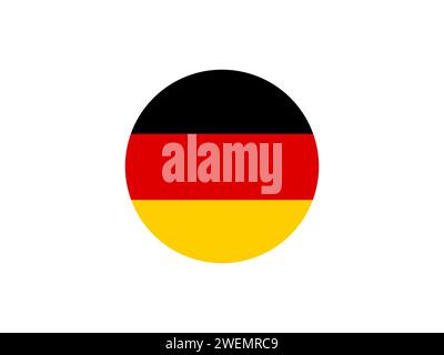 Germany Flag Circular design with black, red, and yellow Stock Photo