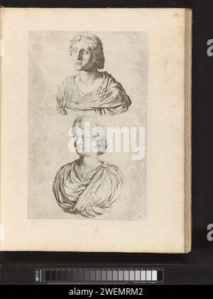 Bustes of Faustina the Younger and an unknown woman, Michel Natalis ...
